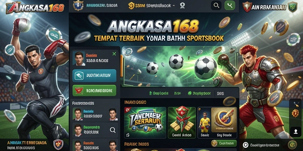 Screenshot utama gameplay Sportsbook ANGKASA168 yang menampilkan antarmuka aplikasi.