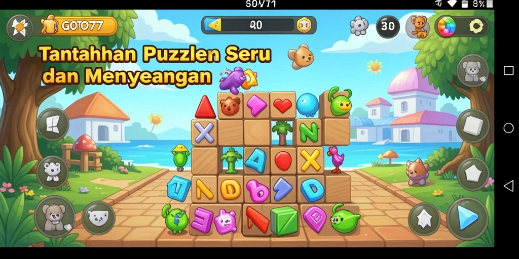 Tampilan gameplay GOTO77 yang menantang dalam format Puzzle.