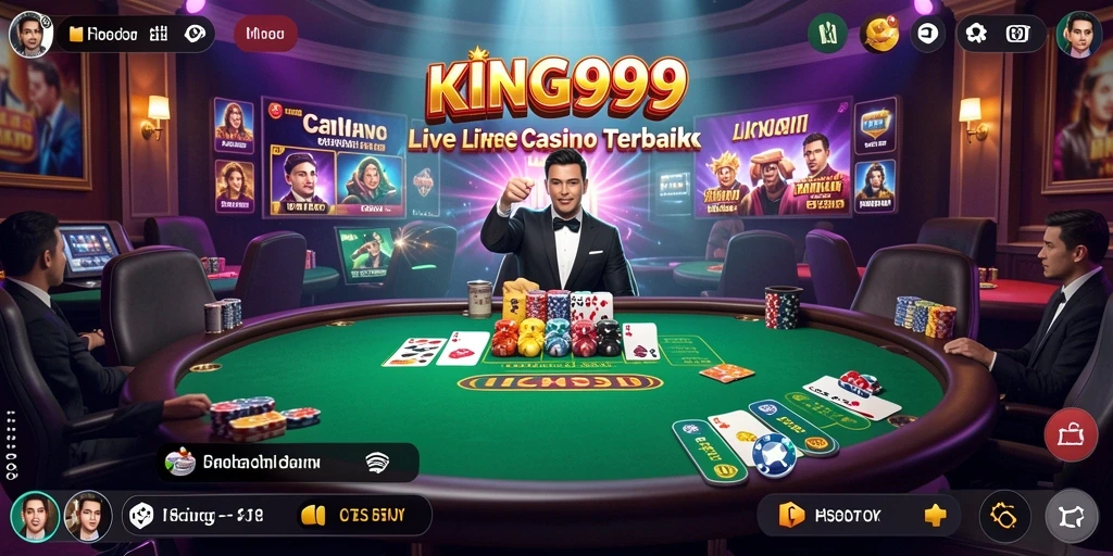Tampilan gameplay Live Casino yang mendebarkan di KING999.