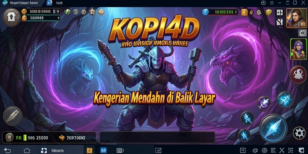 Tangkapan layar KOPI4D menampilkan gameplay yang penuh ketegangan dan atmosfer horror.