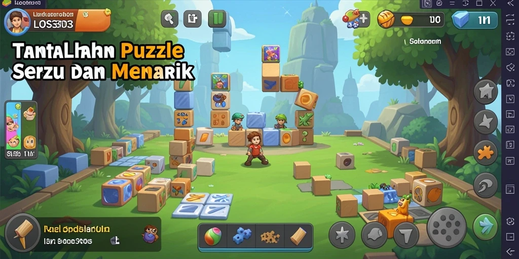 Tampilan screenshot gameplay seru dari LOS303 Puzzle.