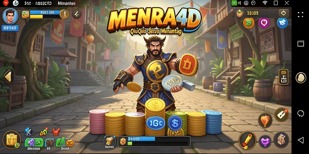 Tampilan gameplay seru dalam <strong>MENARA4D</strong> saat adu kartu QiuQiu.