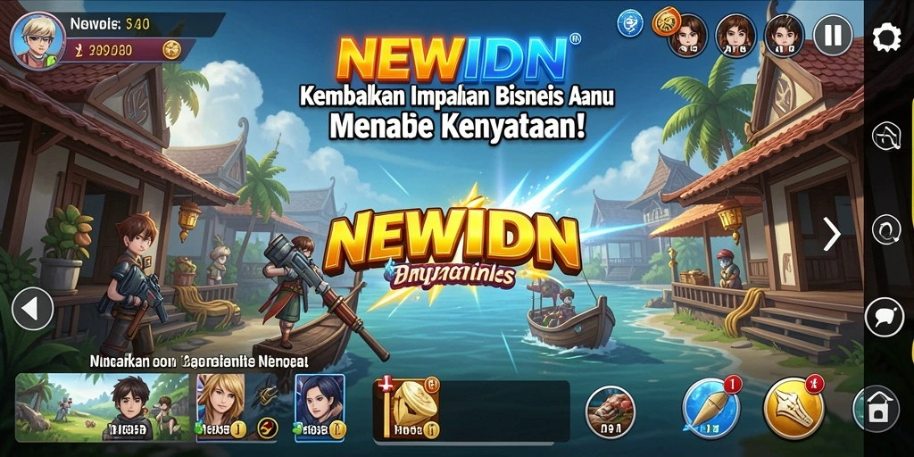 Gameplay menarik dari NEWIDN yang menantang strategi bisnis.