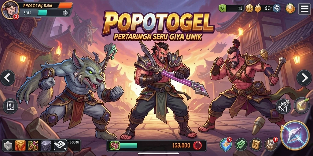 Screenshot dari pertempuran seru di POPOTOGEL.