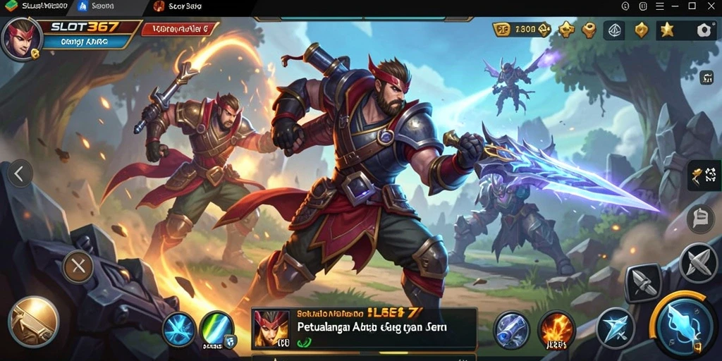 Tangkapan layar menampilkan aksi epic dalam permainan ARPG SLOT367.